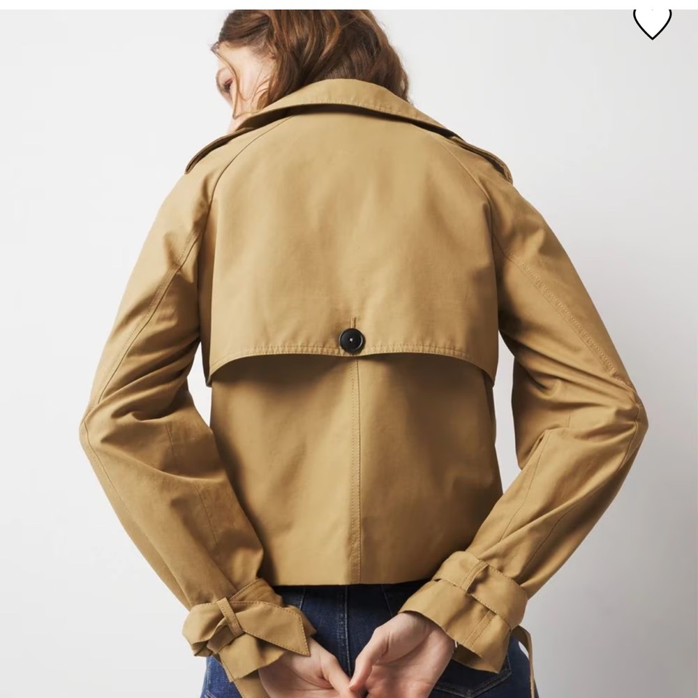 New - Cropped Trench Coat - Picture 2 of 4
